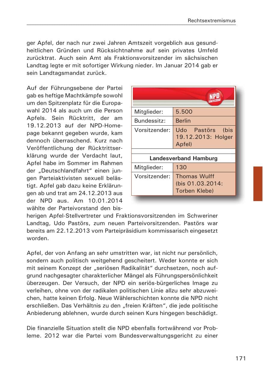 Seite 172 des Verfassungsschutzbericht 2013 Hamburg