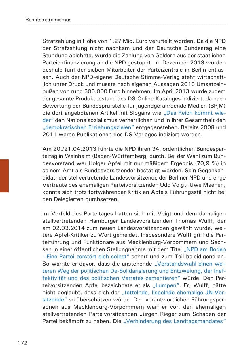 Seite 173 des Verfassungsschutzbericht 2013 Hamburg