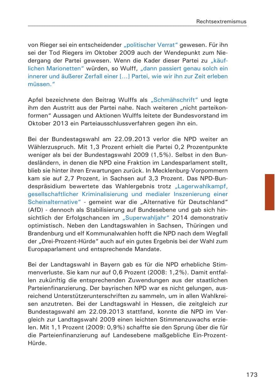 Seite 174 des Verfassungsschutzbericht 2013 Hamburg