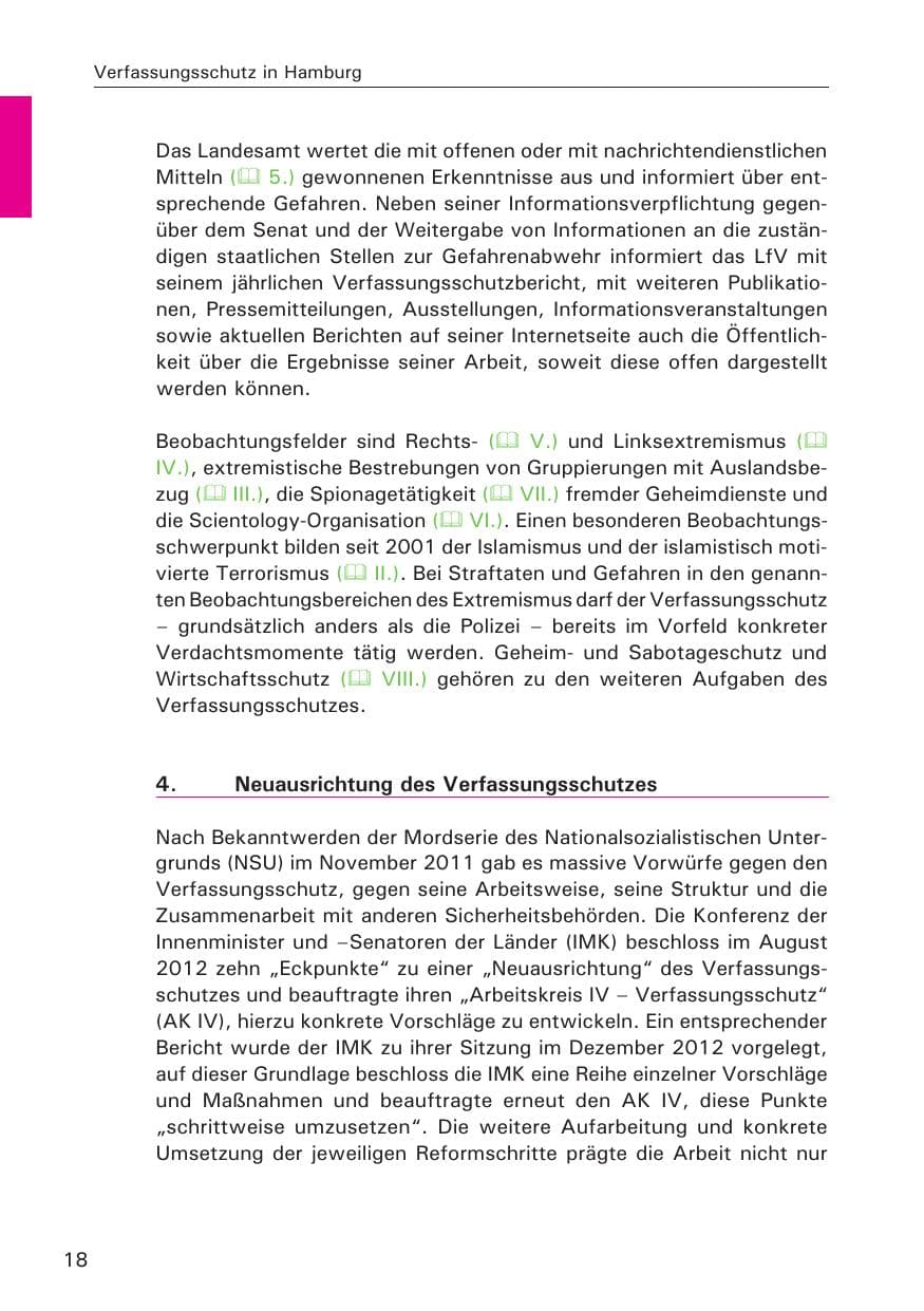 Seite 19 des Verfassungsschutzbericht 2013 Hamburg