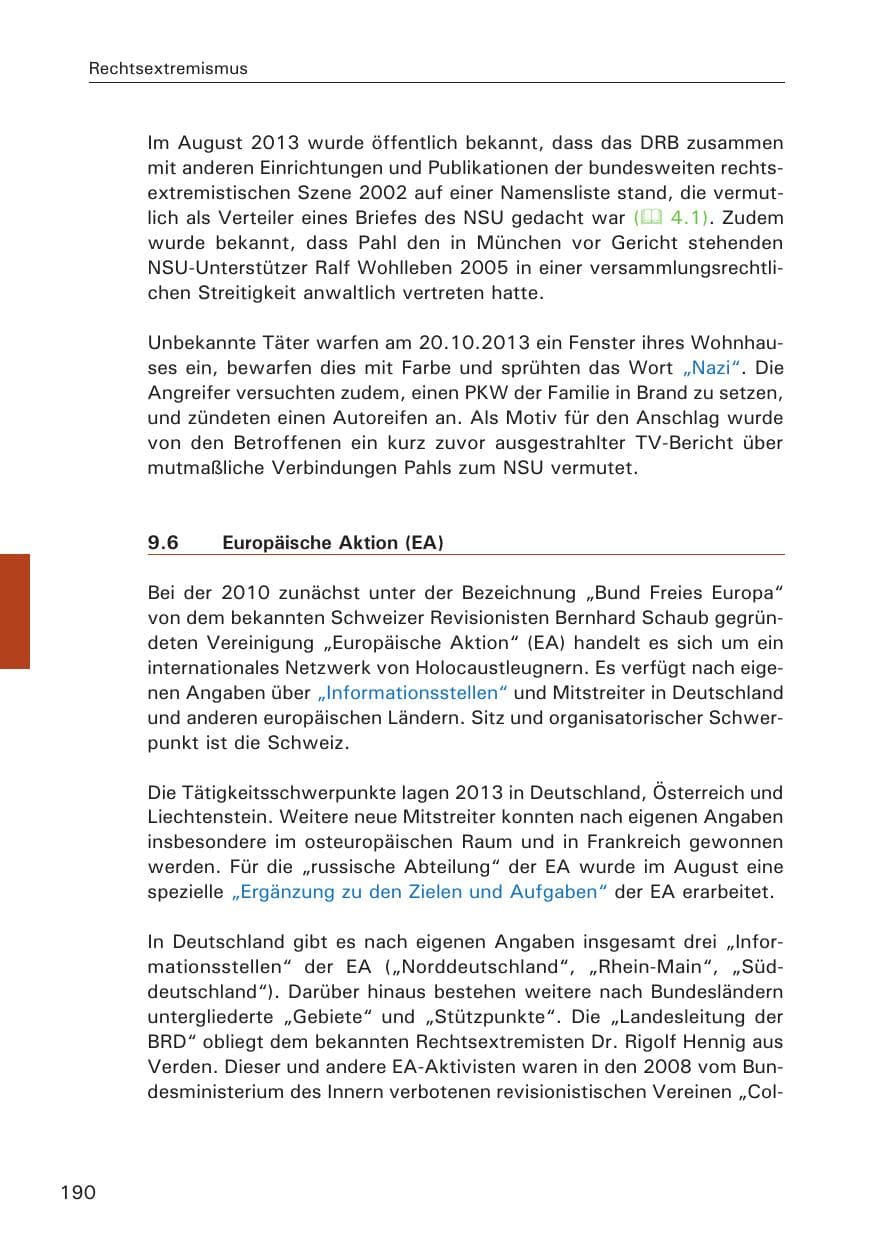 Seite 191 des Verfassungsschutzbericht 2013 Hamburg