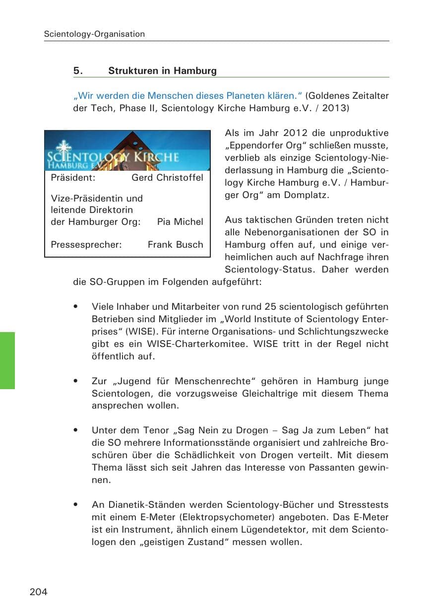 Seite 205 des Verfassungsschutzbericht 2013 Hamburg