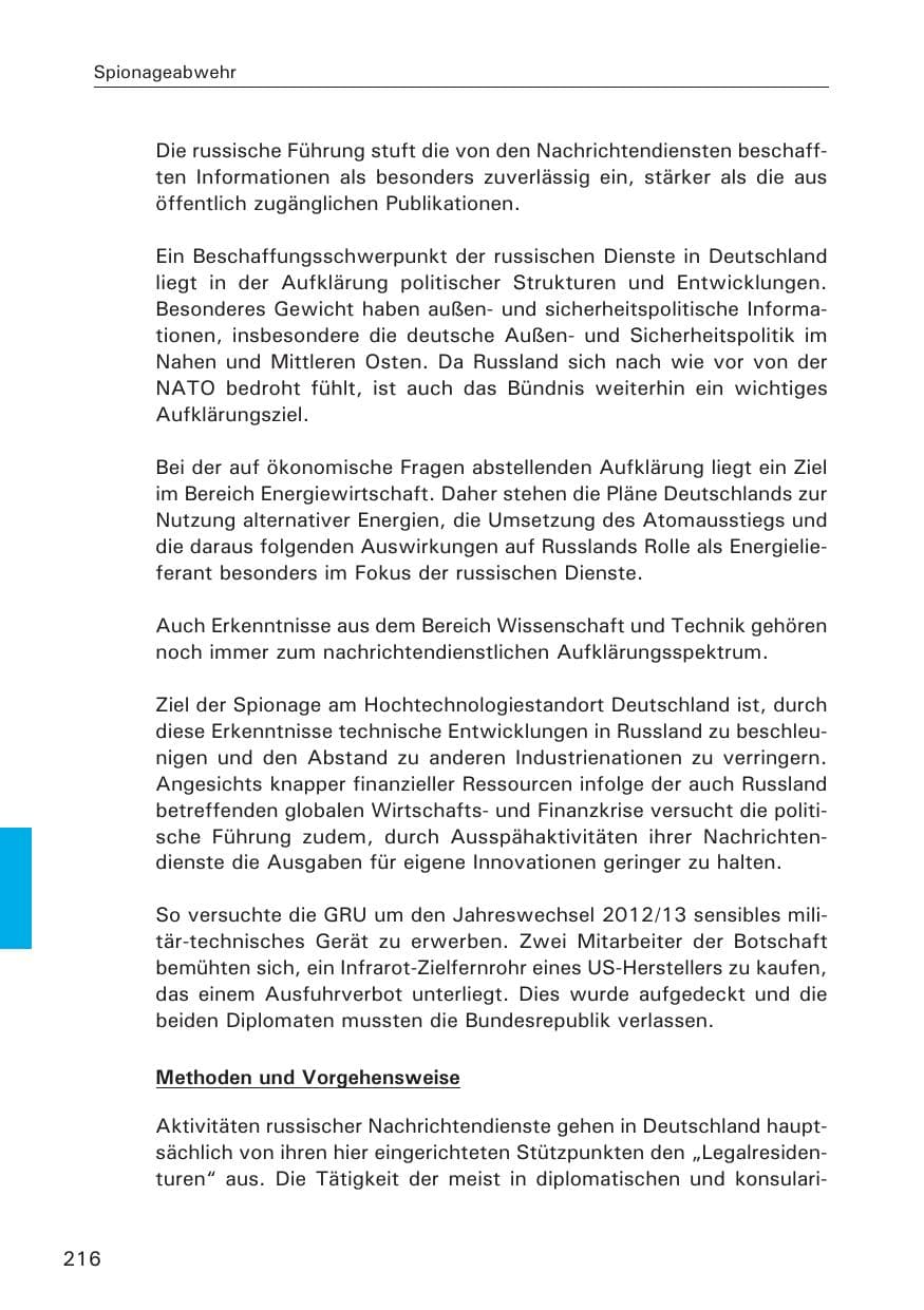 Seite 217 des Verfassungsschutzbericht 2013 Hamburg