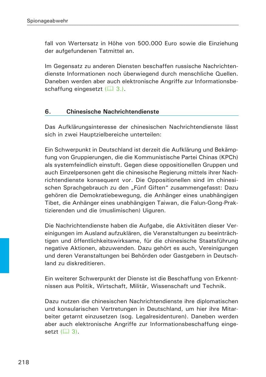 Seite 219 des Verfassungsschutzbericht 2013 Hamburg