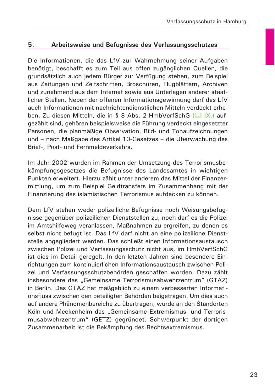 Seite 24 des Verfassungsschutzbericht 2013 Hamburg