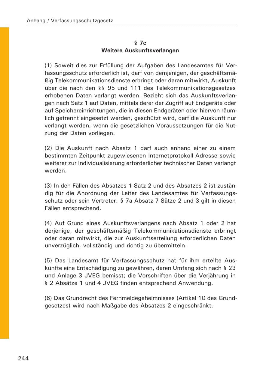 Seite 245 des Verfassungsschutzbericht 2013 Hamburg