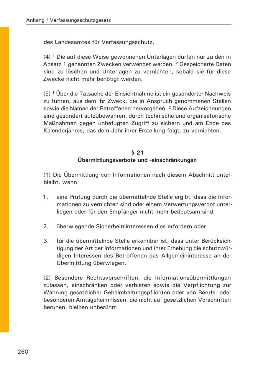 Seite 261 des Verfassungsschutzbericht 2013 Hamburg