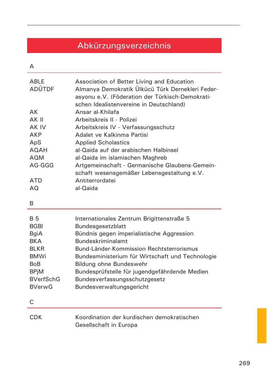 Seite 270 des Verfassungsschutzbericht 2013 Hamburg
