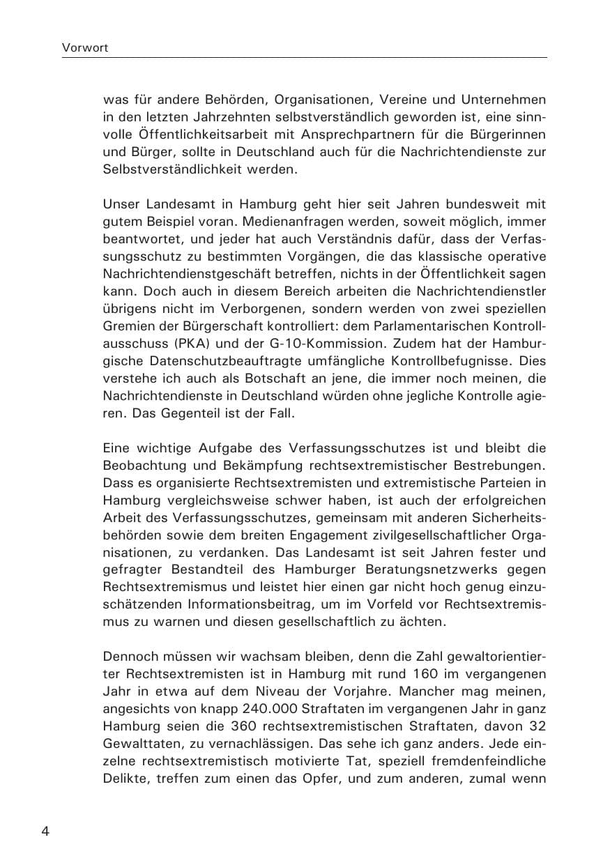 Seite 5 des Verfassungsschutzbericht 2013 Hamburg