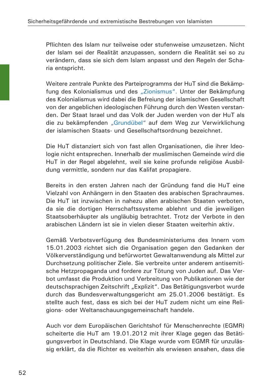 Seite 53 des Verfassungsschutzbericht 2013 Hamburg