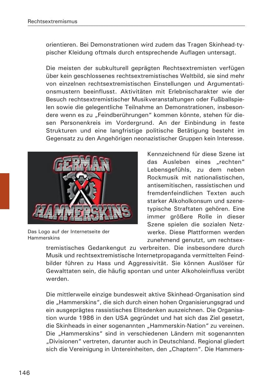 Seite 146 des Verfassungsschutzbericht 2014 Hamburg