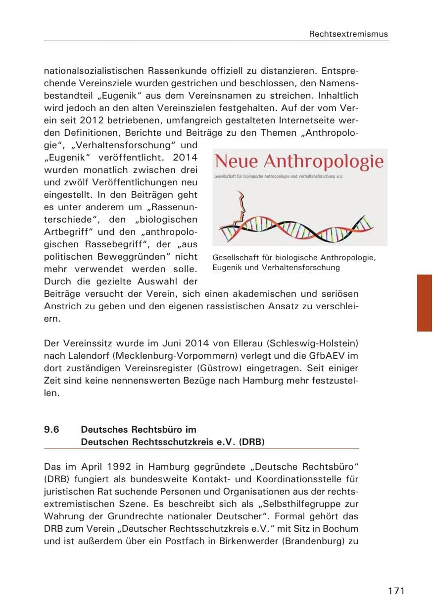 Seite 171 des Verfassungsschutzbericht 2014 Hamburg