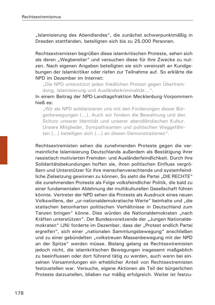 Seite 178 des Verfassungsschutzbericht 2014 Hamburg