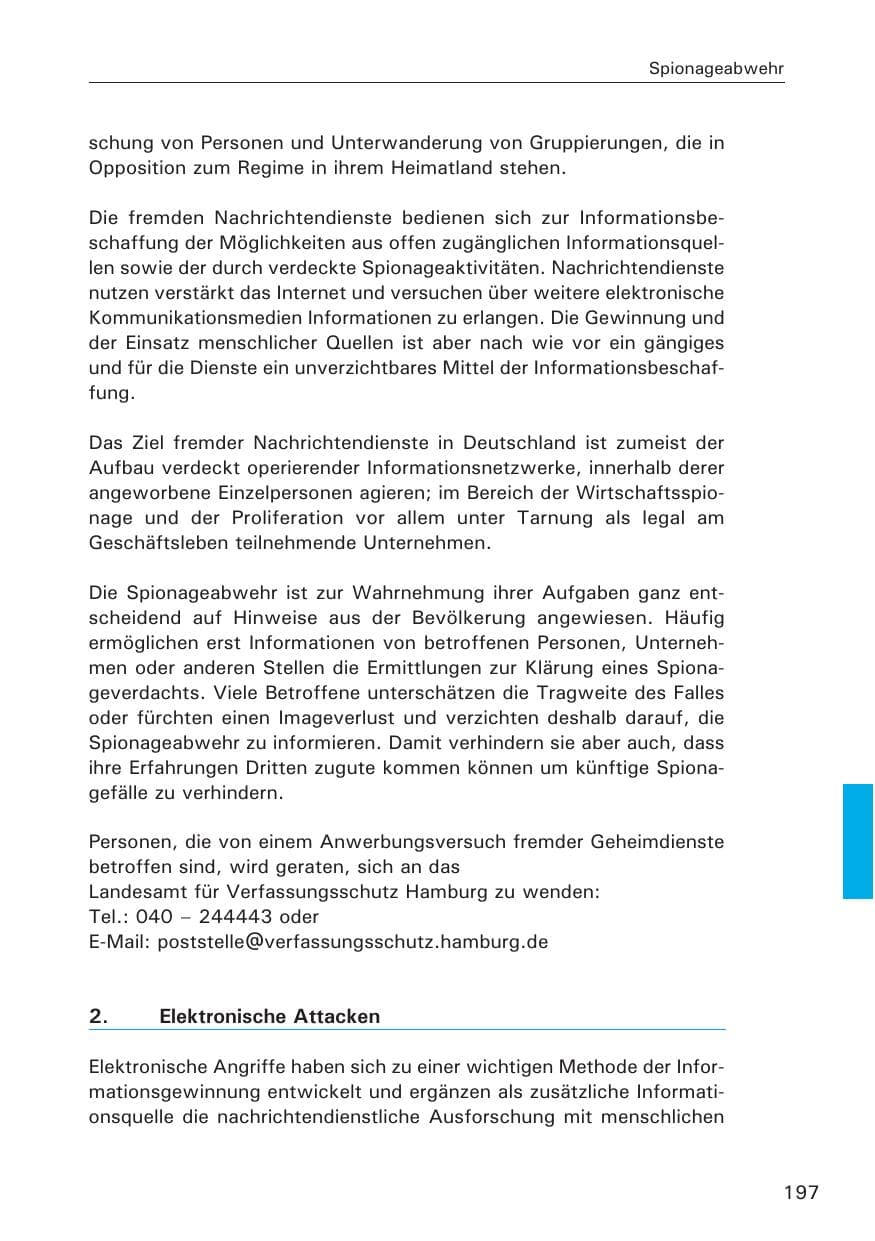 Seite 197 des Verfassungsschutzbericht 2014 Hamburg