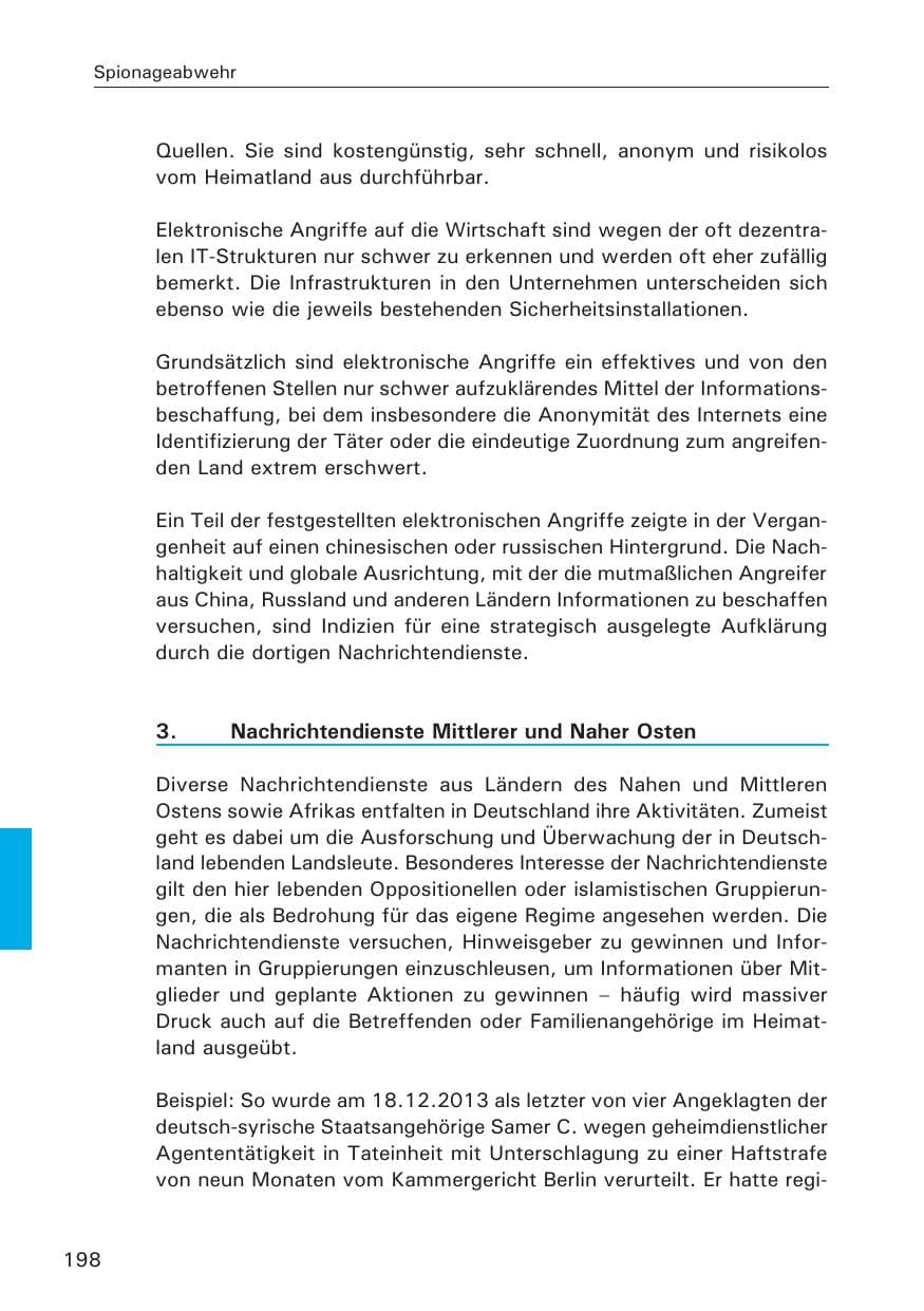 Seite 198 des Verfassungsschutzbericht 2014 Hamburg