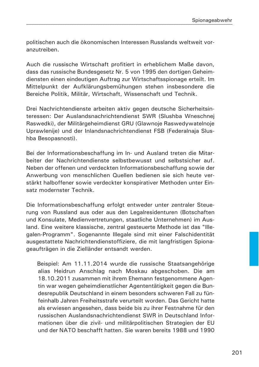 Seite 201 des Verfassungsschutzbericht 2014 Hamburg