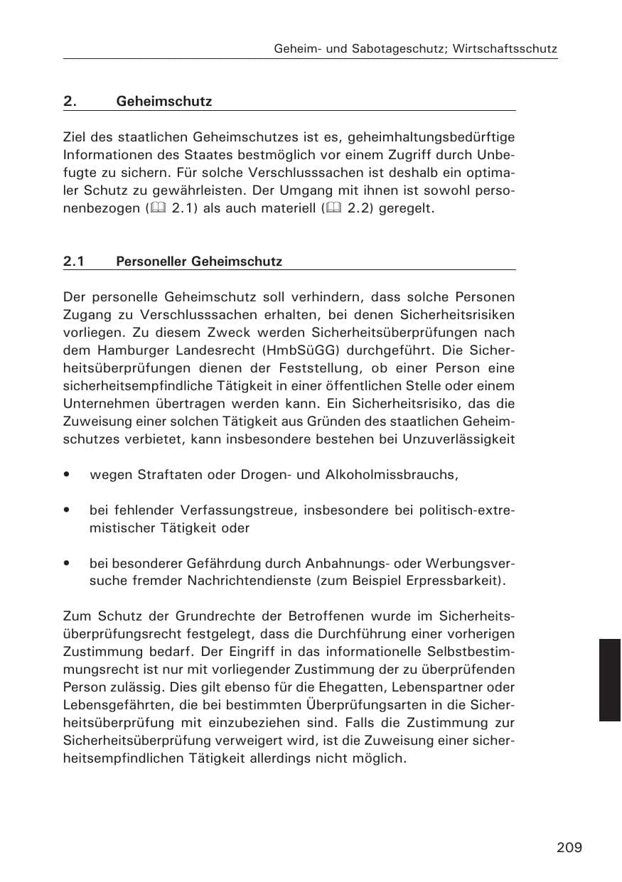 Seite 209 des Verfassungsschutzbericht 2014 Hamburg