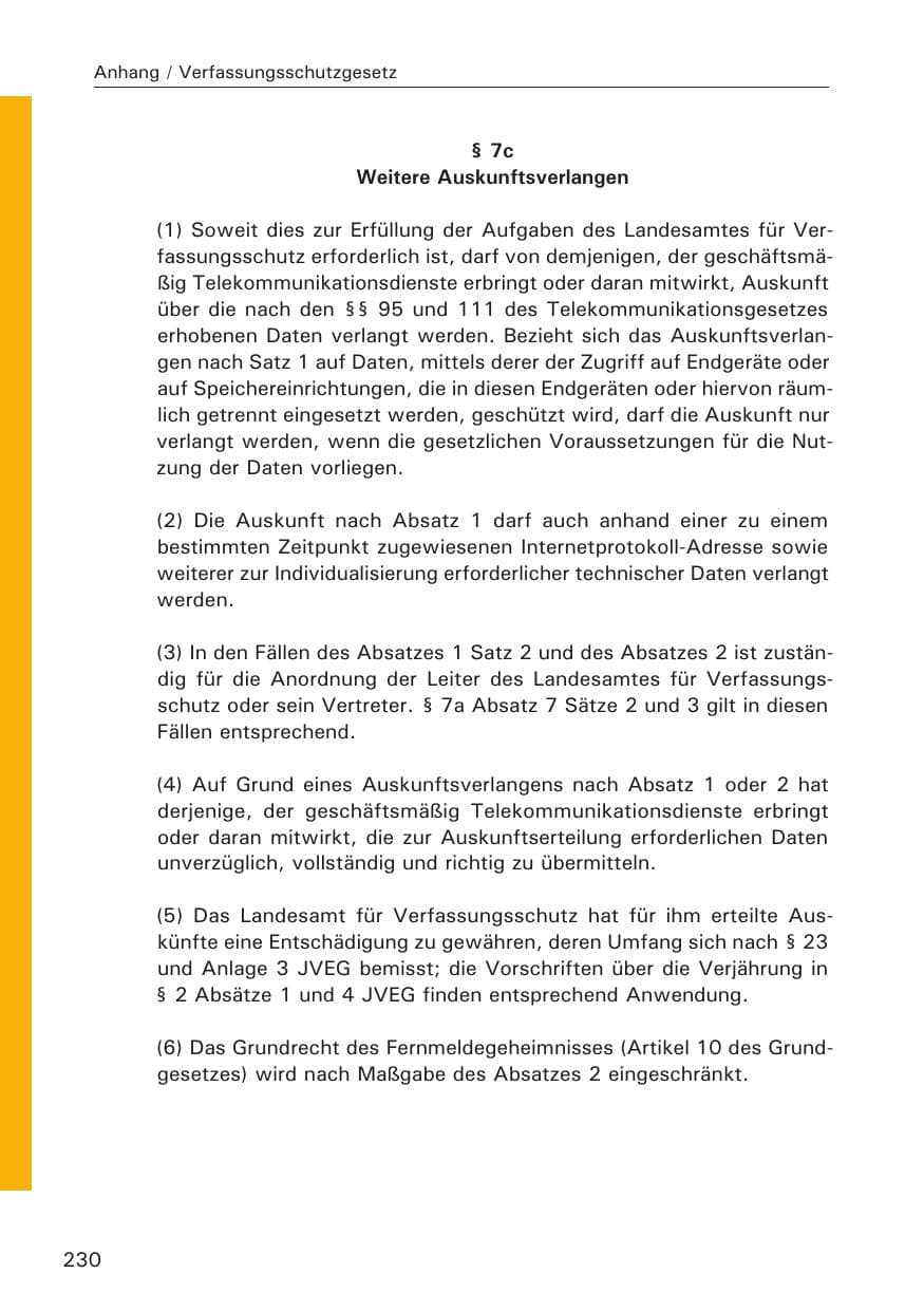 Seite 230 des Verfassungsschutzbericht 2014 Hamburg