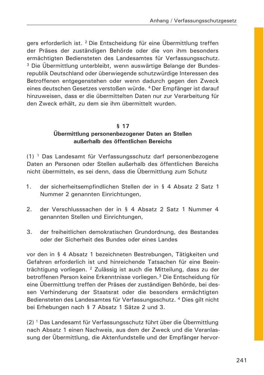 Seite 241 des Verfassungsschutzbericht 2014 Hamburg