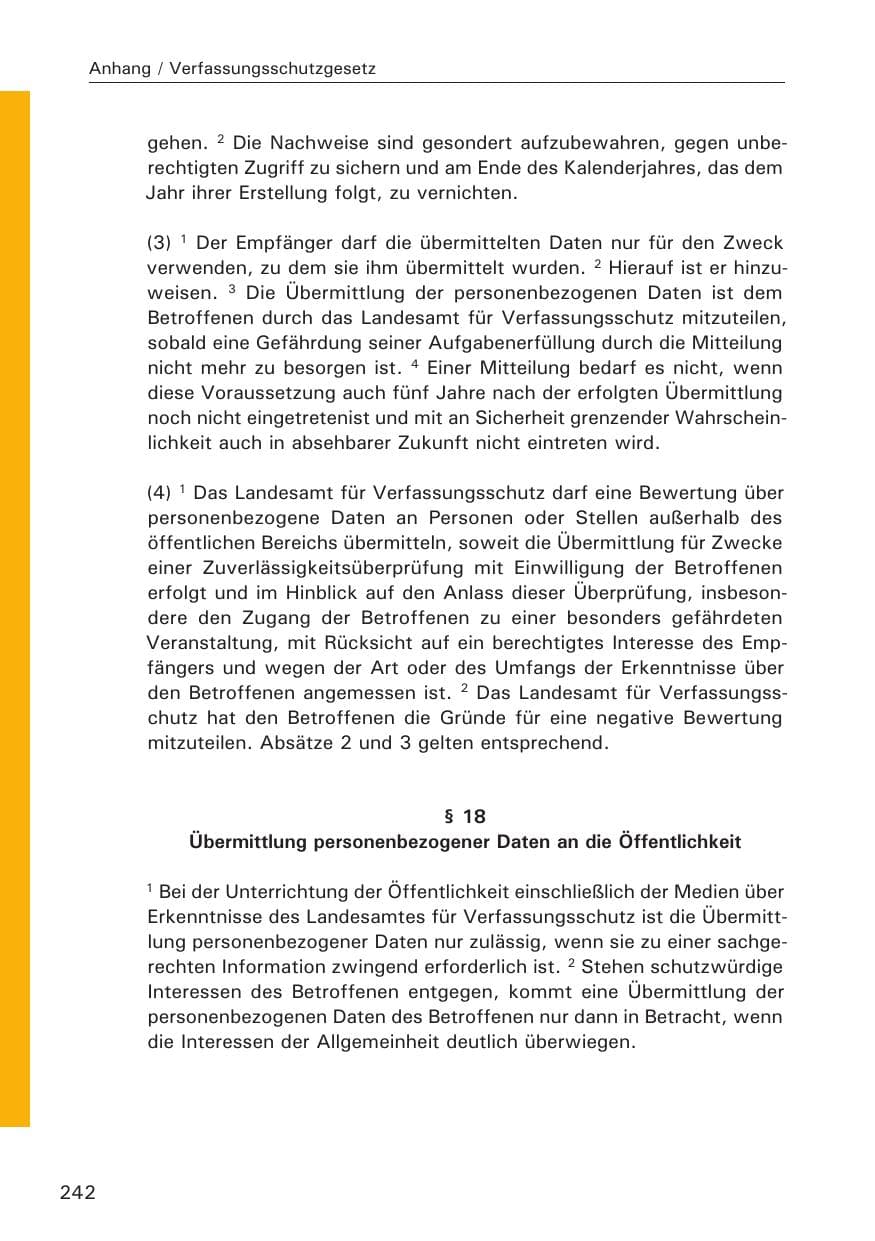Seite 242 des Verfassungsschutzbericht 2014 Hamburg