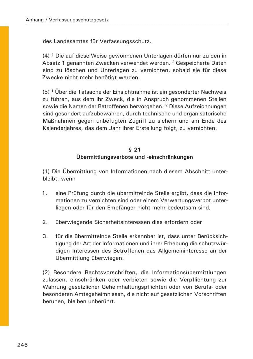 Seite 246 des Verfassungsschutzbericht 2014 Hamburg