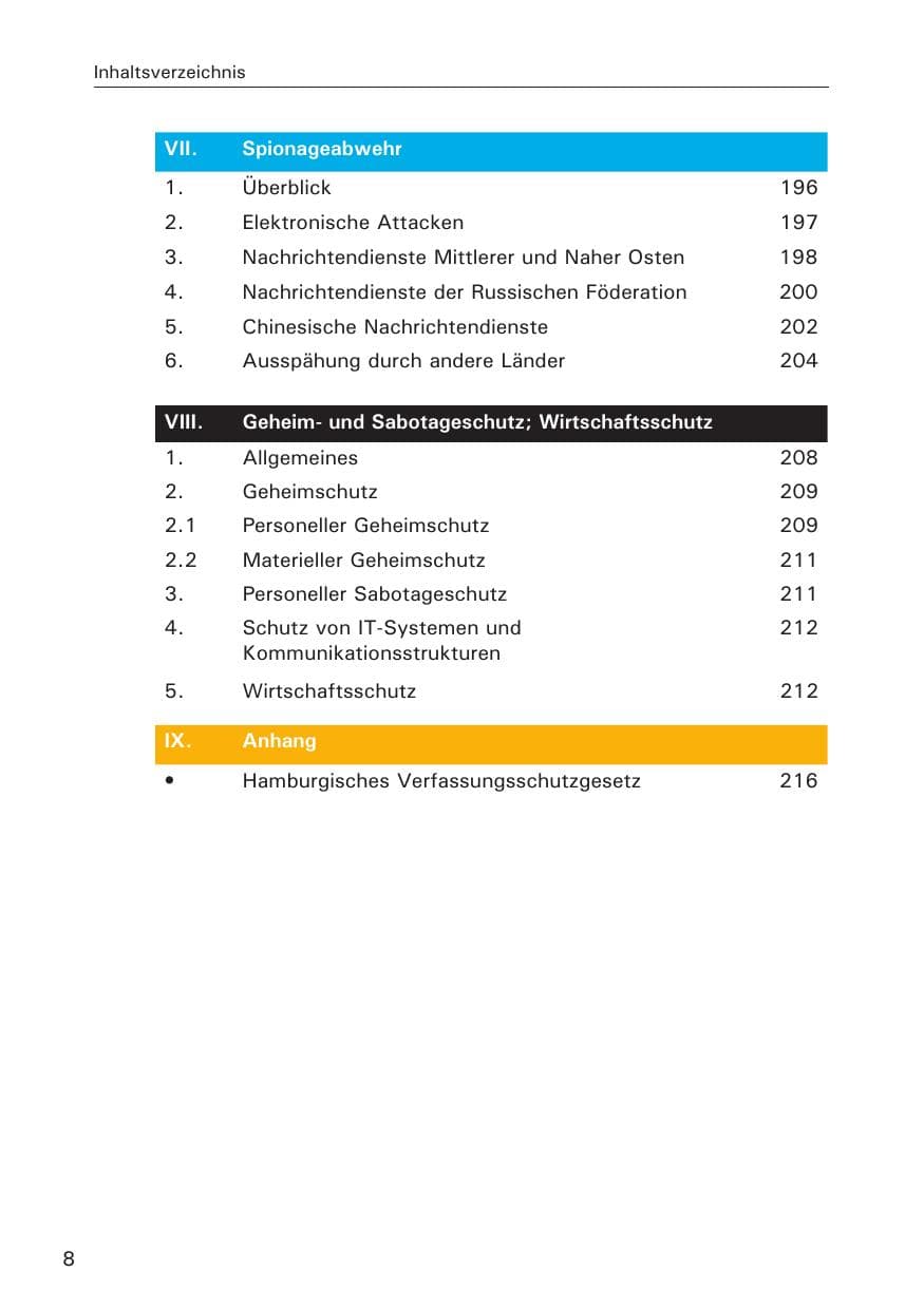 Seite 8 des Verfassungsschutzbericht 2014 Hamburg
