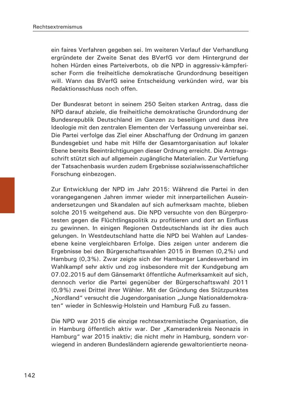 Seite 143 des Verfassungsschutzbericht 2015 Hamburg