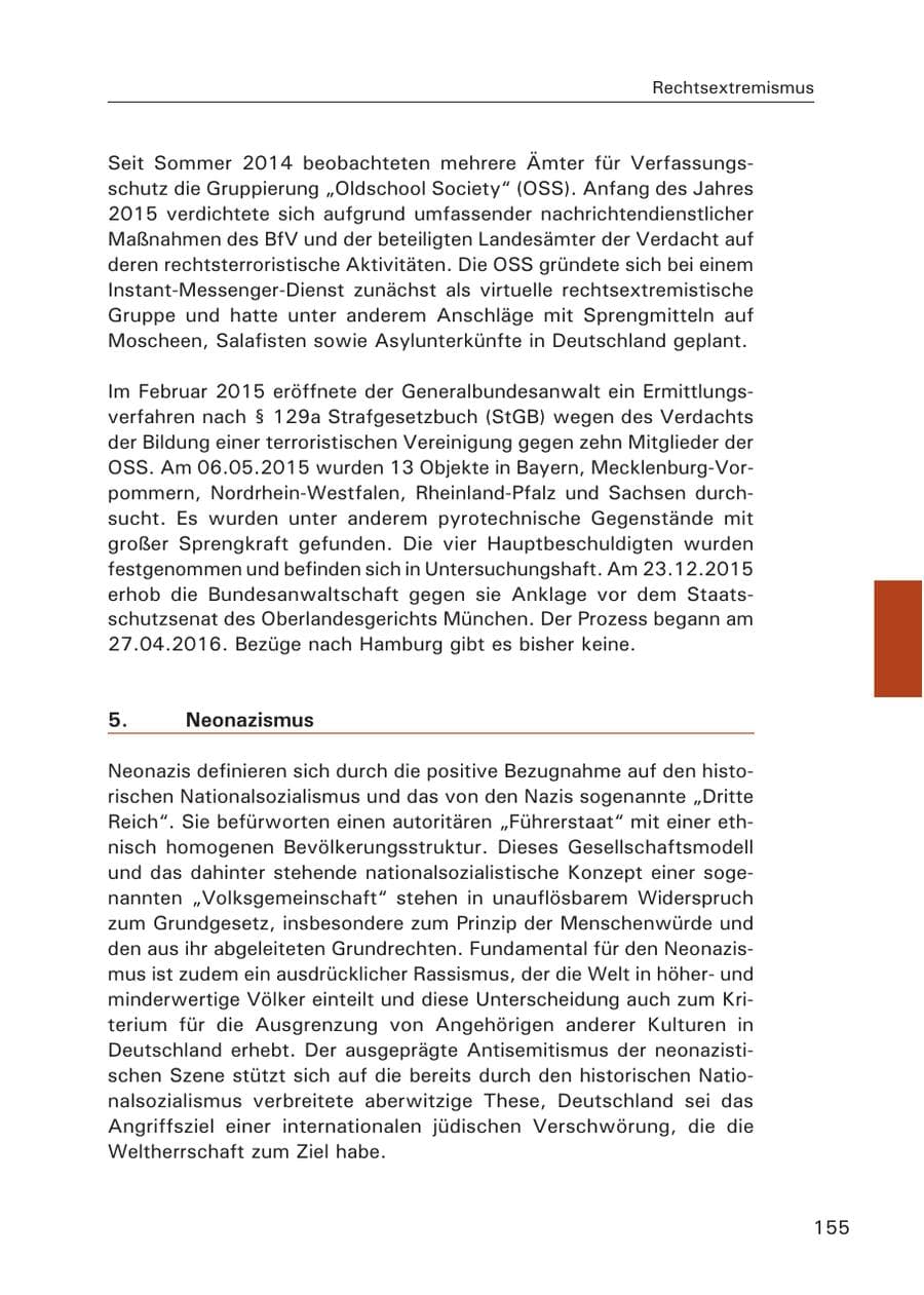 Seite 156 des Verfassungsschutzbericht 2015 Hamburg