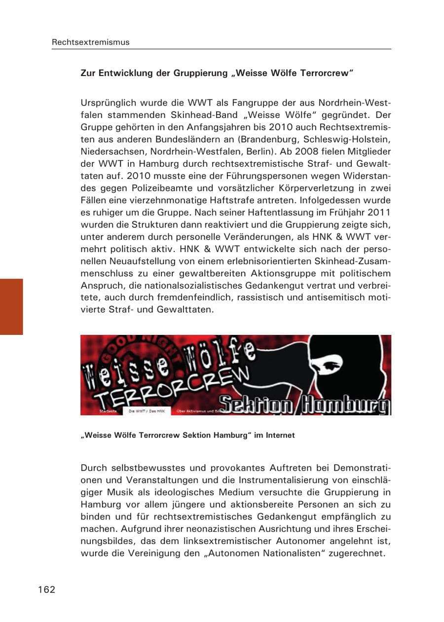 Seite 163 des Verfassungsschutzbericht 2015 Hamburg