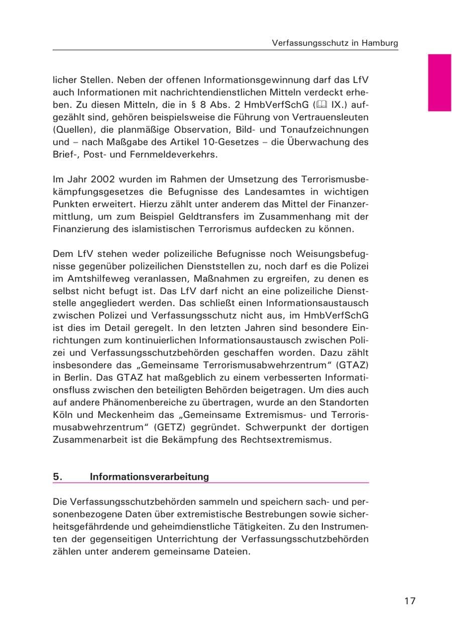 Seite 18 des Verfassungsschutzbericht 2015 Hamburg