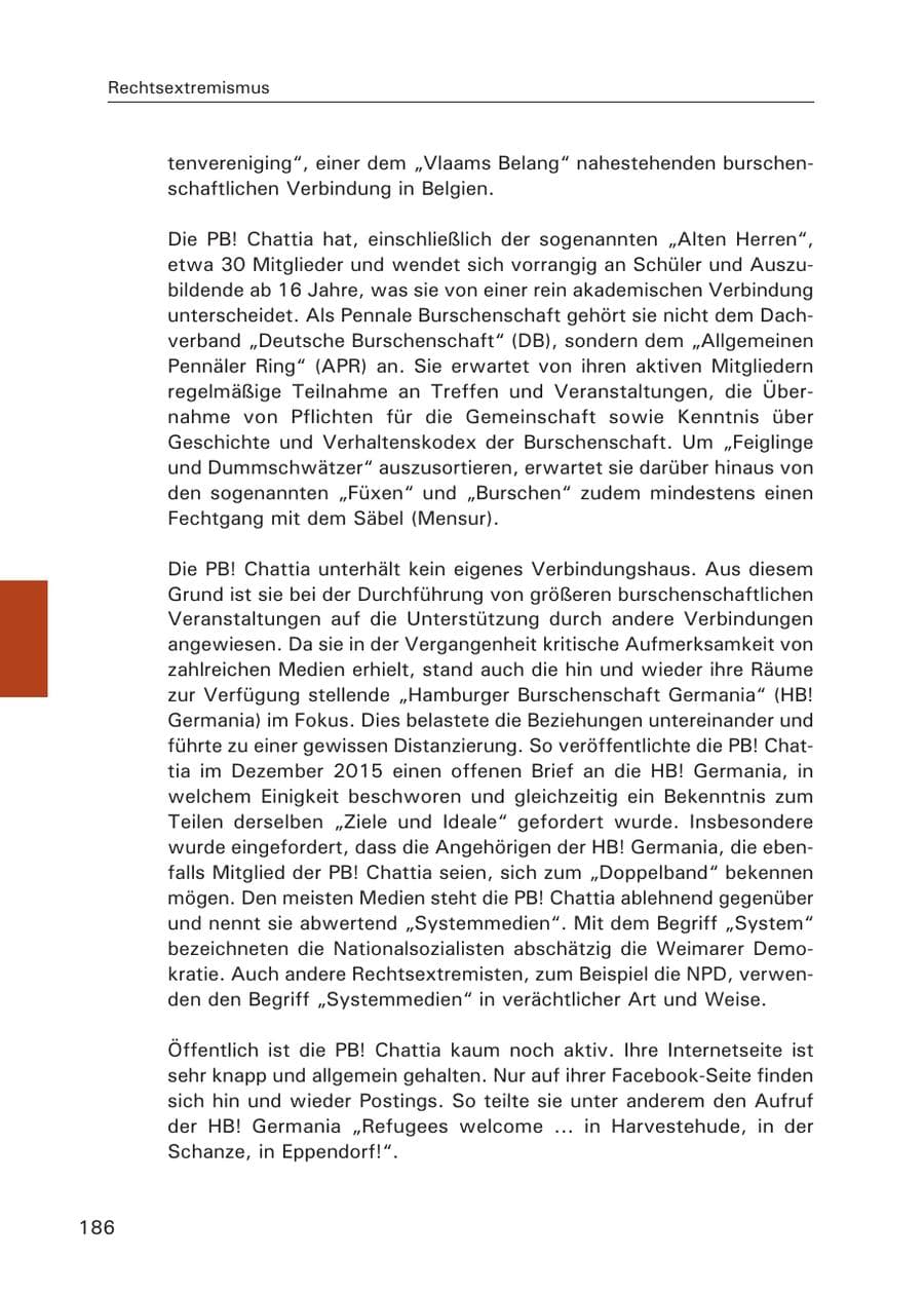 Seite 187 des Verfassungsschutzbericht 2015 Hamburg