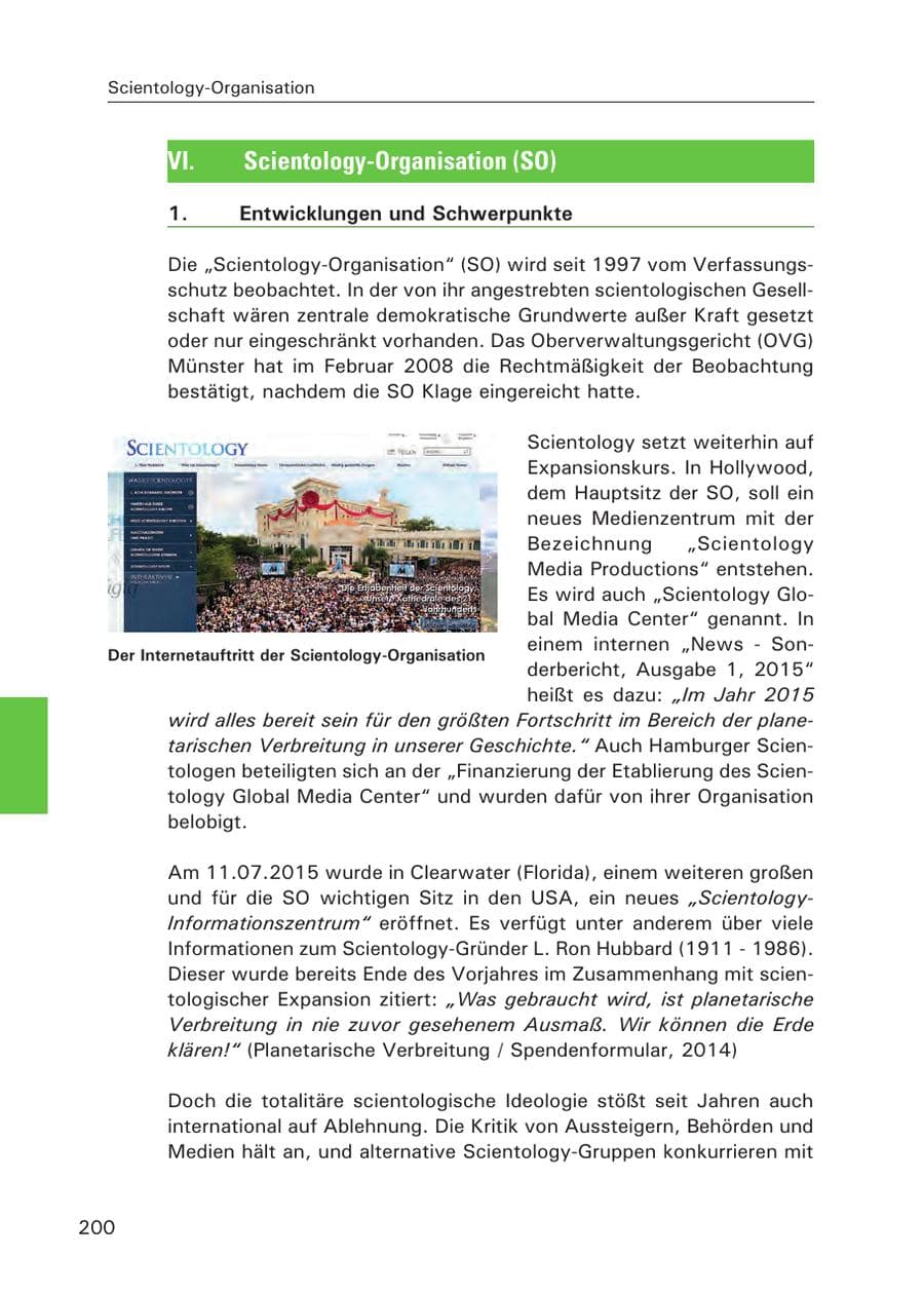 Seite 201 des Verfassungsschutzbericht 2015 Hamburg
