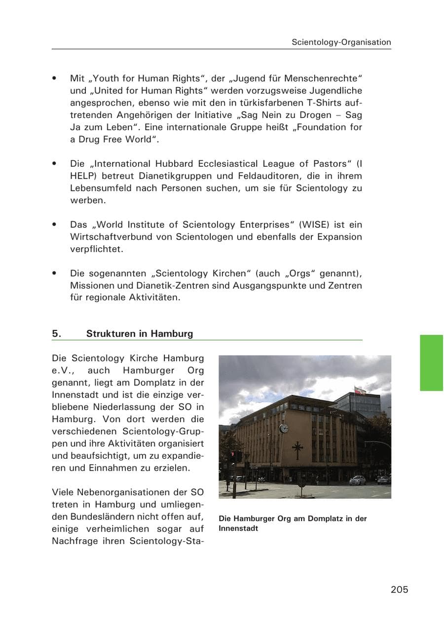 Seite 206 des Verfassungsschutzbericht 2015 Hamburg