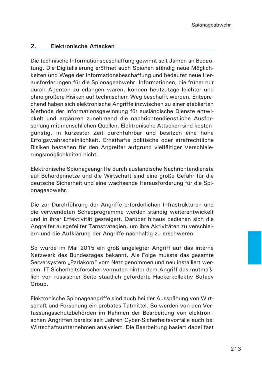 Seite 214 des Verfassungsschutzbericht 2015 Hamburg