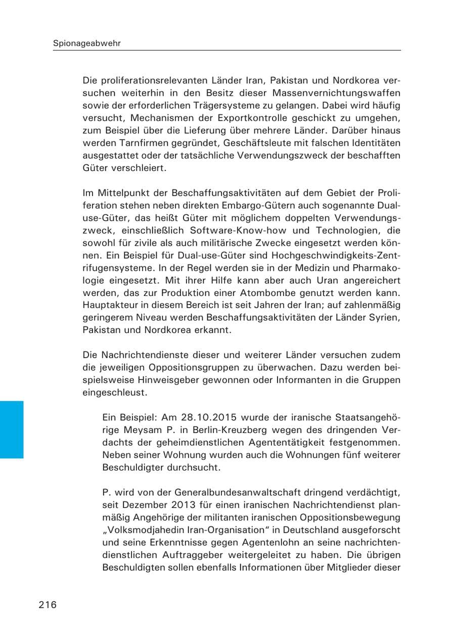 Seite 217 des Verfassungsschutzbericht 2015 Hamburg