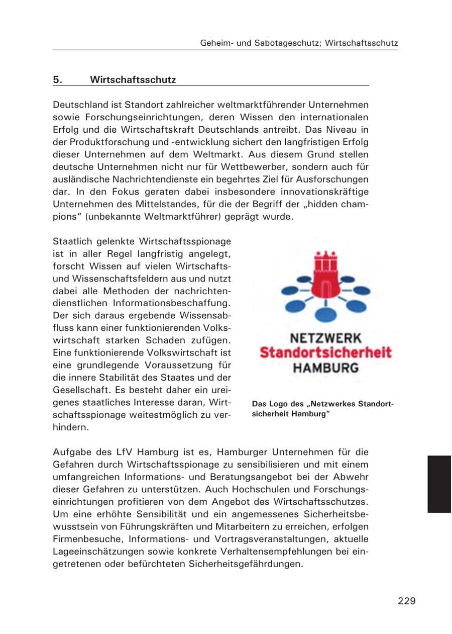 Seite 230 des Verfassungsschutzbericht 2015 Hamburg