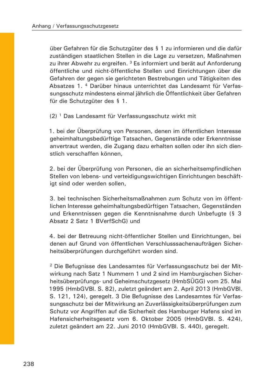 Seite 239 des Verfassungsschutzbericht 2015 Hamburg