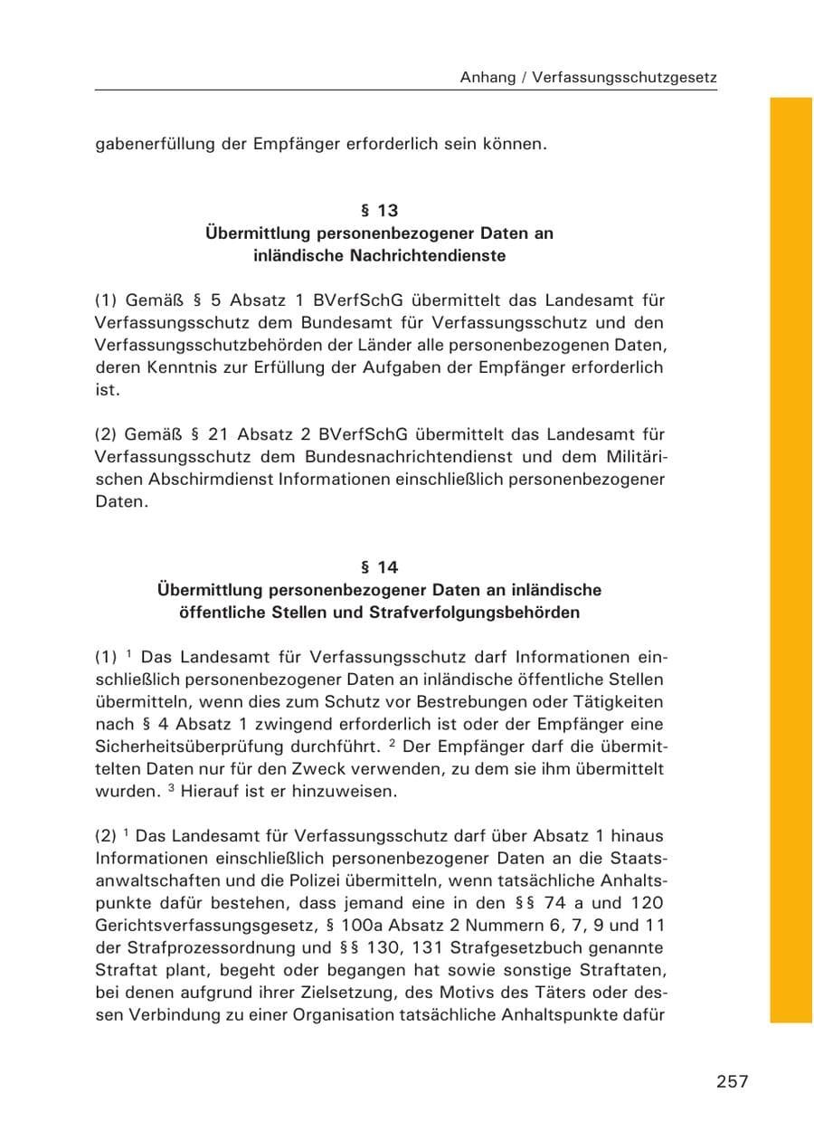Seite 258 des Verfassungsschutzbericht 2015 Hamburg