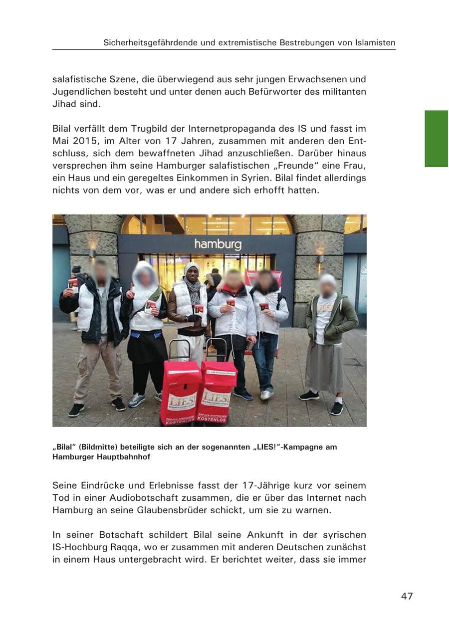 Seite 48 des Verfassungsschutzbericht 2015 Hamburg