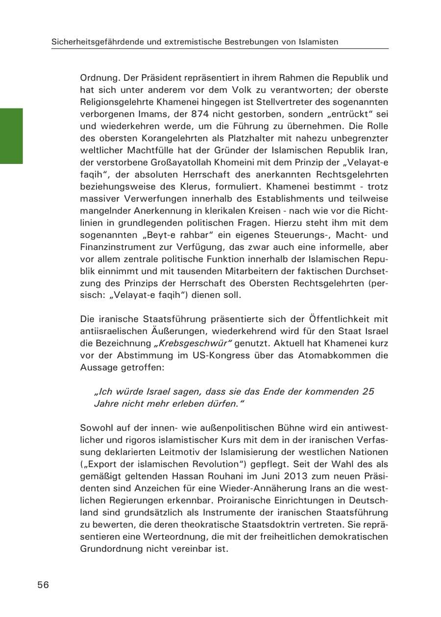 Seite 57 des Verfassungsschutzbericht 2015 Hamburg
