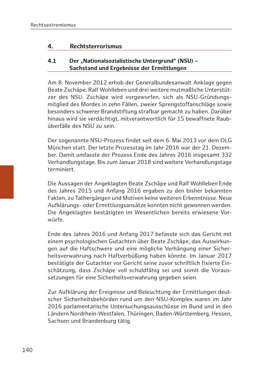 Seite 140 des Verfassungsschutzbericht 2016 Hamburg