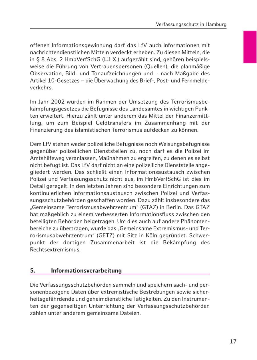 Seite 18 des Verfassungsschutzbericht 2016 Hamburg