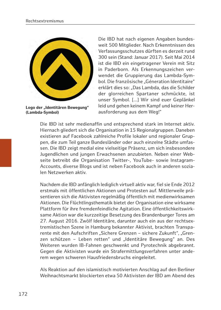 Seite 172 des Verfassungsschutzbericht 2016 Hamburg