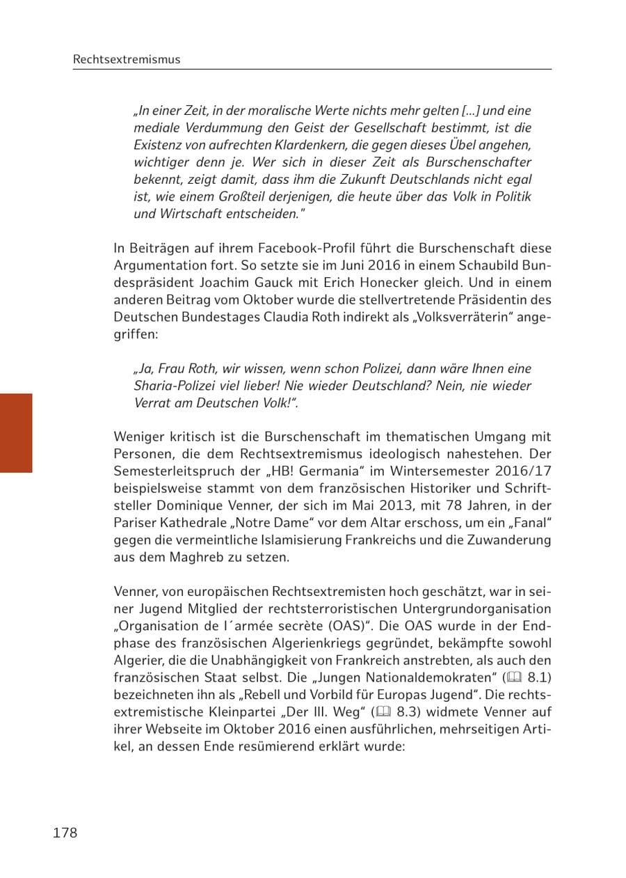 Seite 178 des Verfassungsschutzbericht 2016 Hamburg