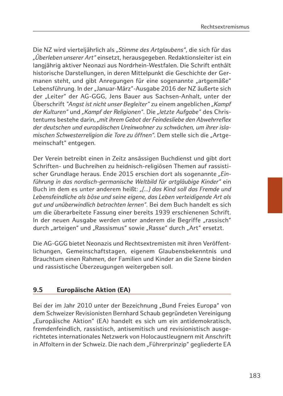 Seite 183 des Verfassungsschutzbericht 2016 Hamburg