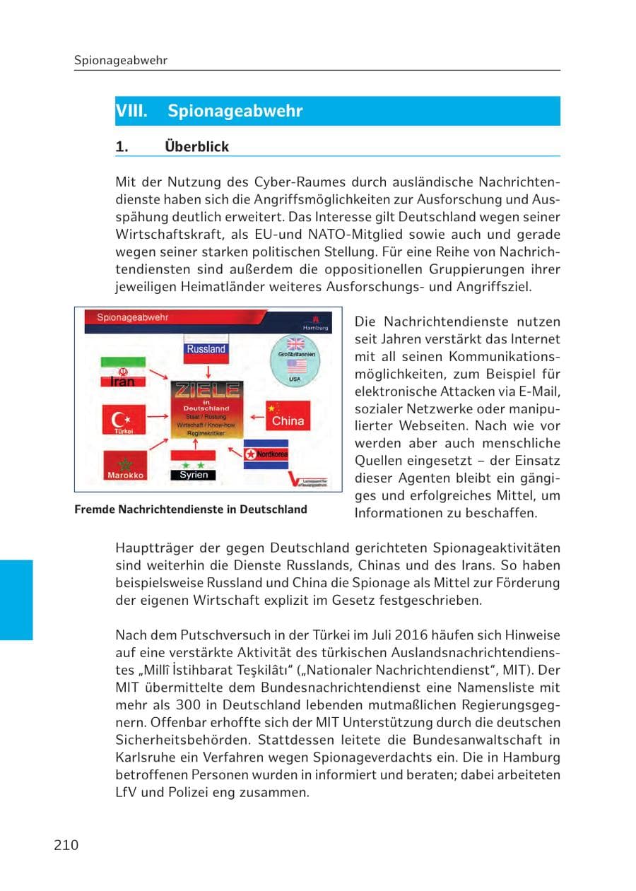 Seite 209 des Verfassungsschutzbericht 2016 Hamburg