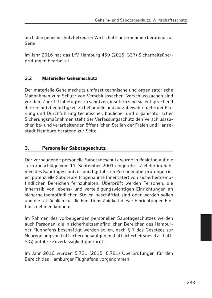 Seite 232 des Verfassungsschutzbericht 2016 Hamburg