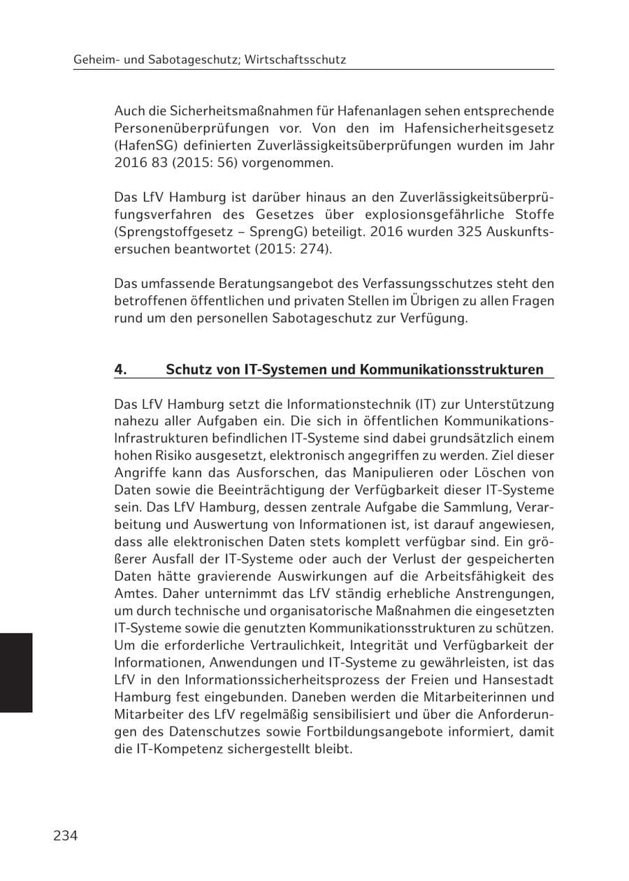 Seite 233 des Verfassungsschutzbericht 2016 Hamburg