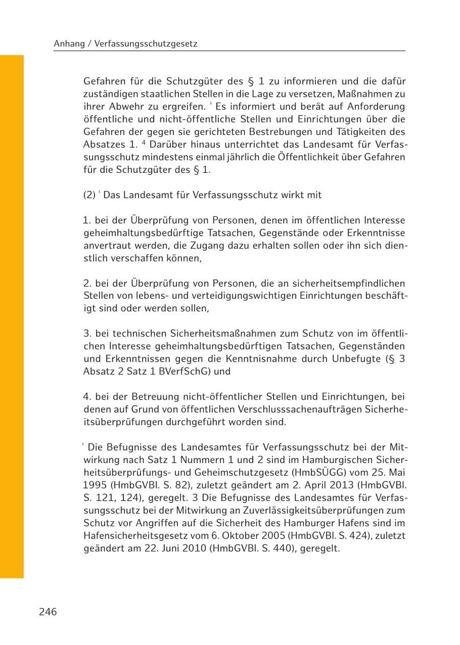 Seite 244 des Verfassungsschutzbericht 2016 Hamburg