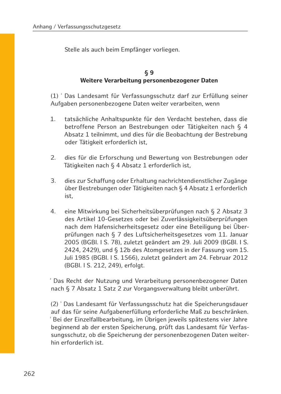 Seite 260 des Verfassungsschutzbericht 2016 Hamburg